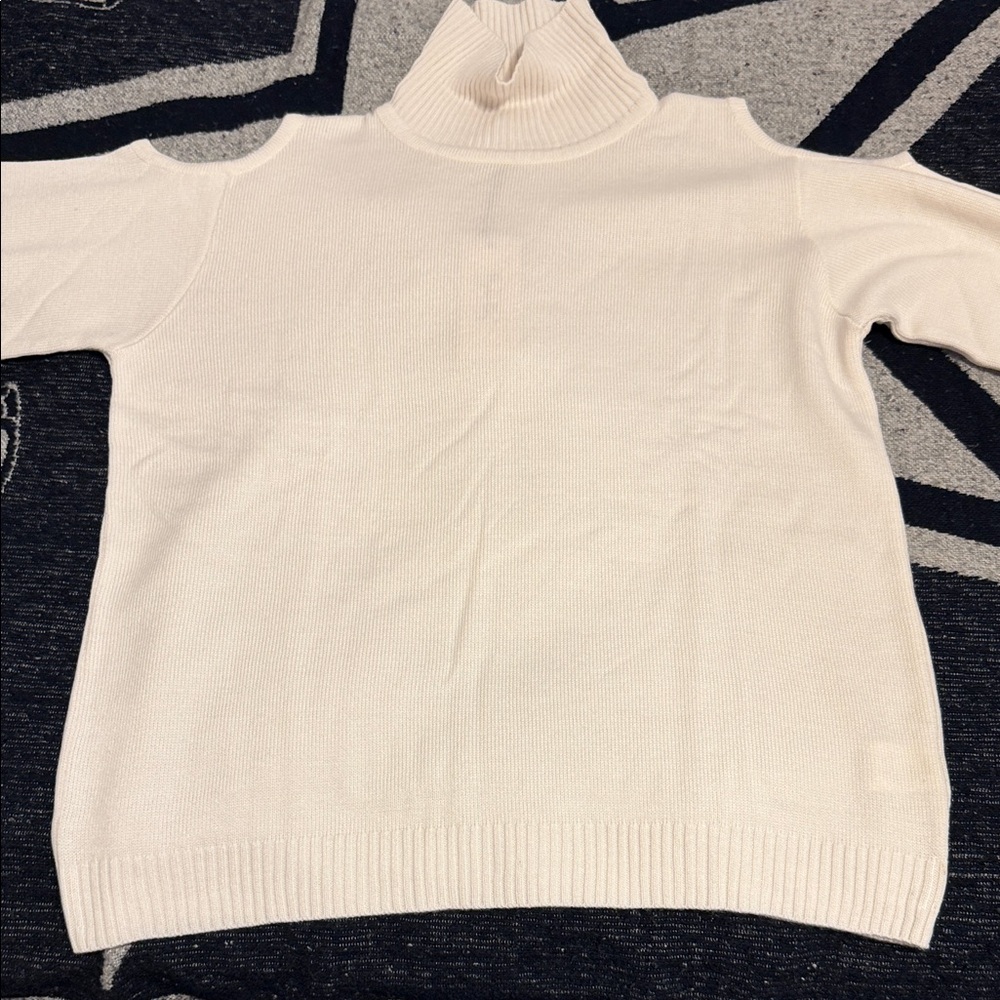 Cream Turtleneck Sweater